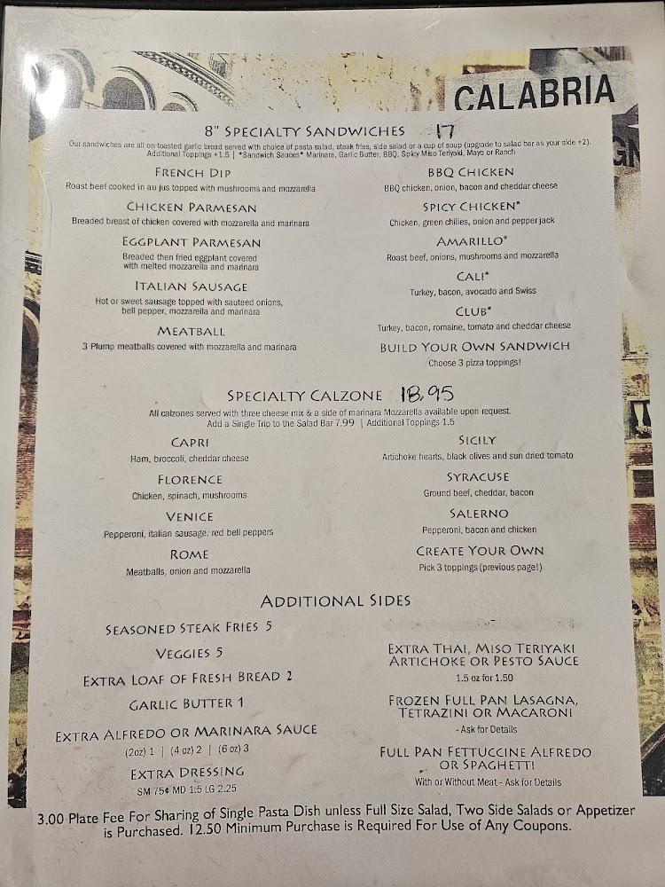 Lotsa Pasta & That'za Pizza Menu image 1